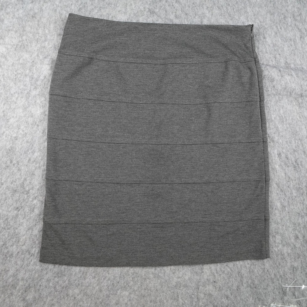 Sandro Skirt Women 8 Gray Sportswear Tiered Seam Side Zip Stretch Mini